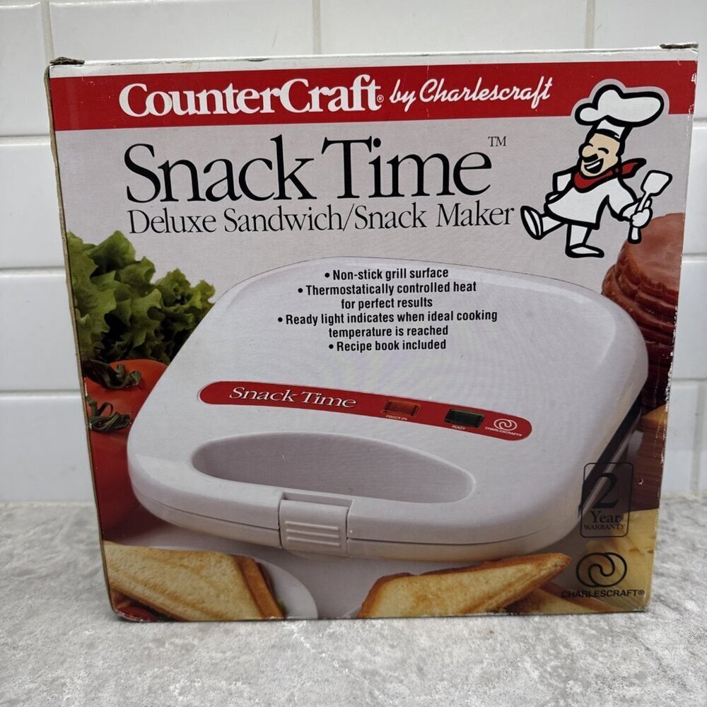 CounterCraft Snack Time Delux Sandwich/Snack Maker. New in Box.